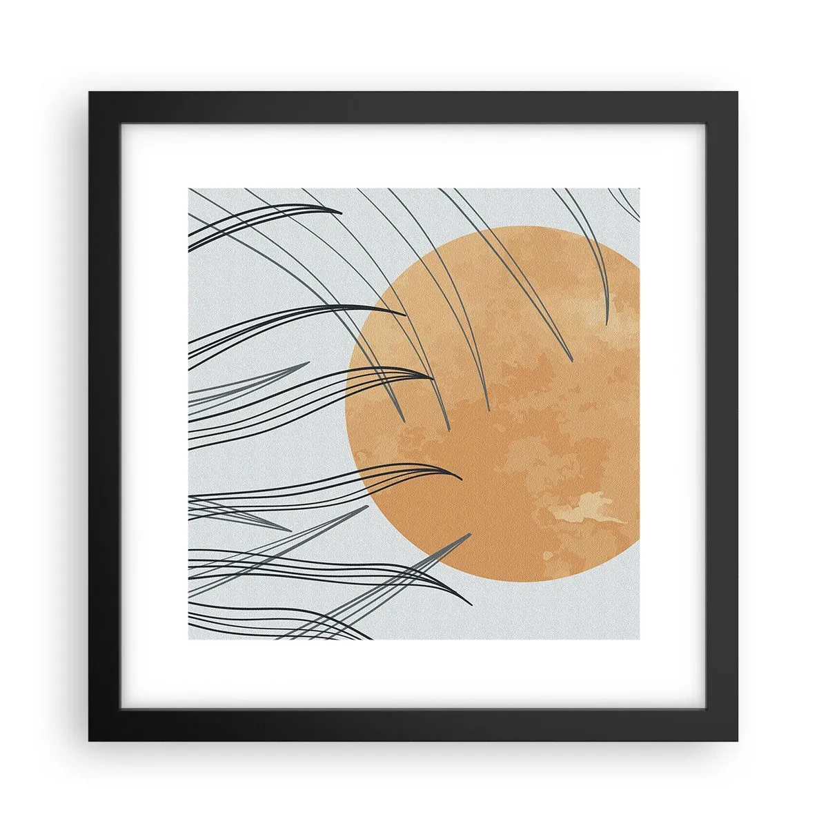 Affiche dans un cadre noir - Poster - Toujours vers le soleil - 30x30 cm