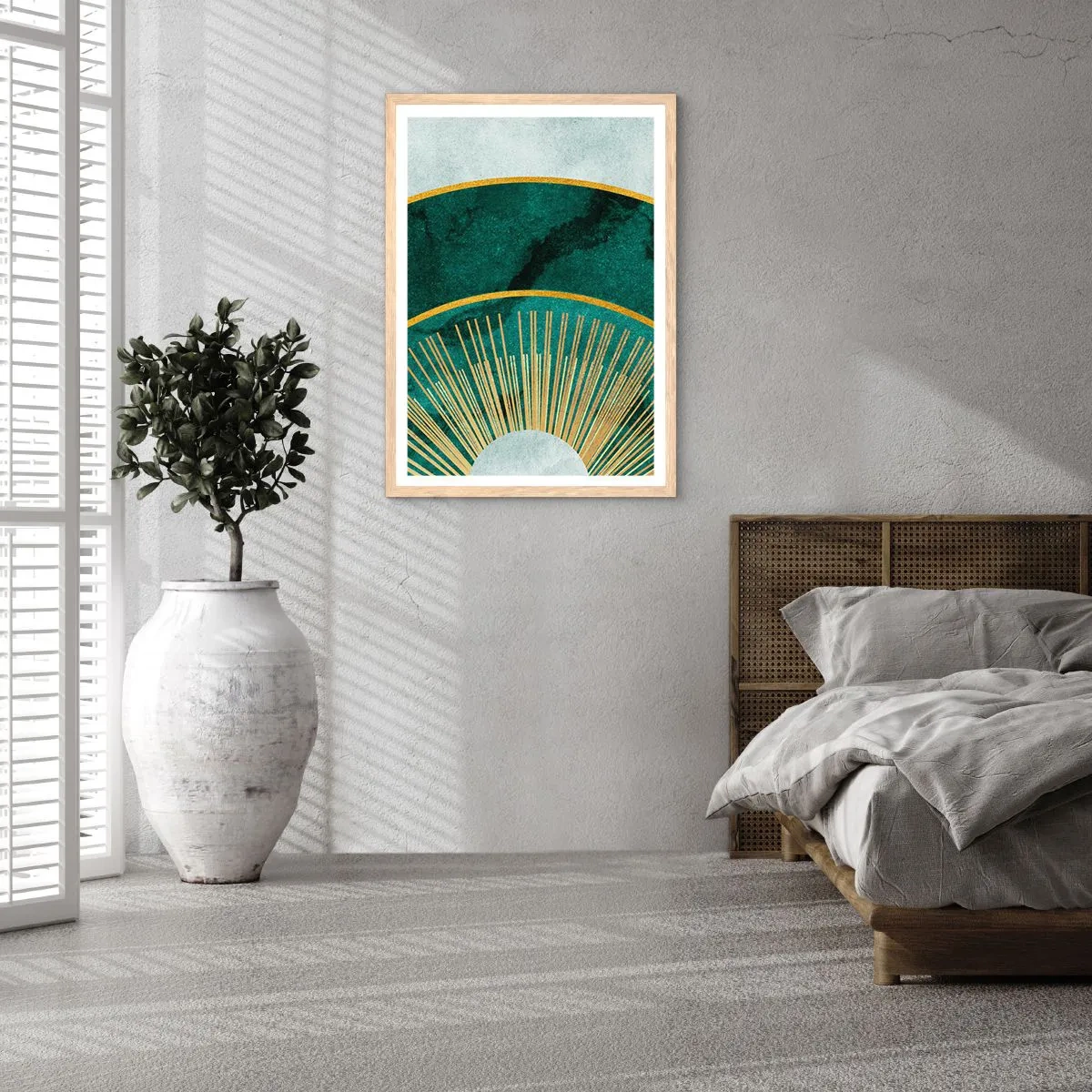 Affiche dans un chêne clair - Poster - Un autre système solaire - 61x91 cm