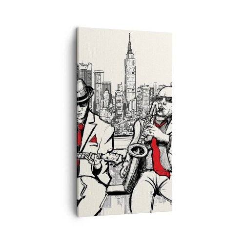 Impression sur toile - Image sur toile - improvisation new-yorkaise - 45x80 cm