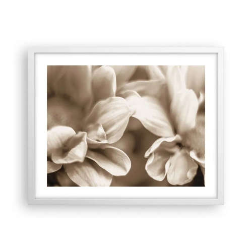 Affiche dans un cadre blanc - Poster - Doux comme un sourire - 50x40 cm