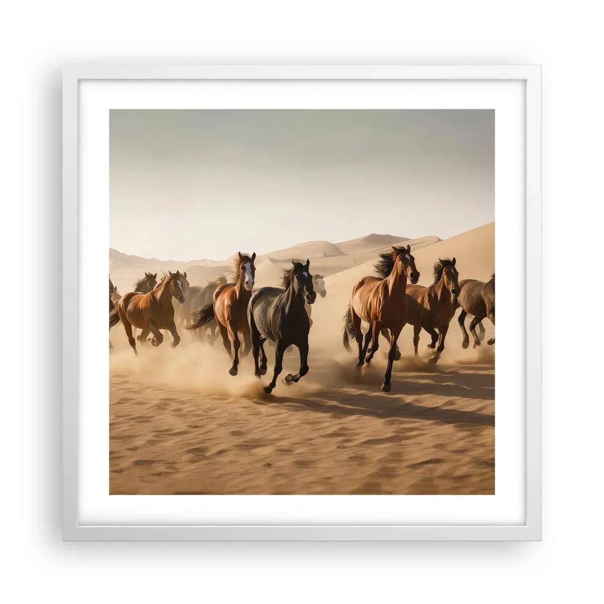 Affiche dans un cadre blanc - Poster - Libre comme le vent - 50x50 cm