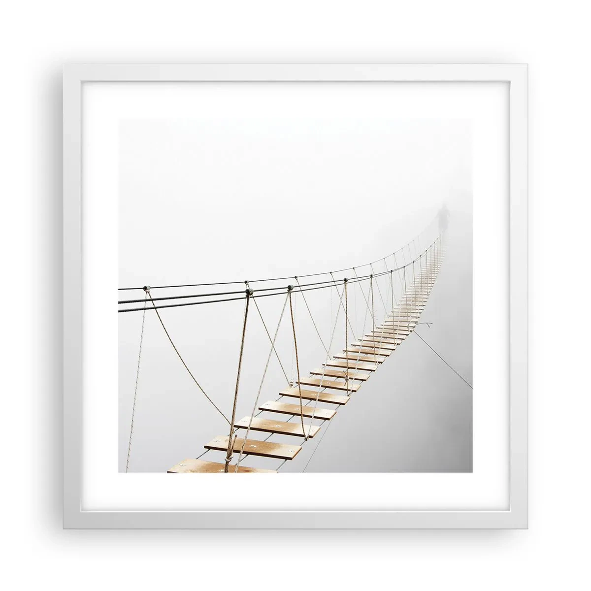 Affiche dans un cadre blanc - Poster - Où cela va-t-il te mener? - 40x40 cm