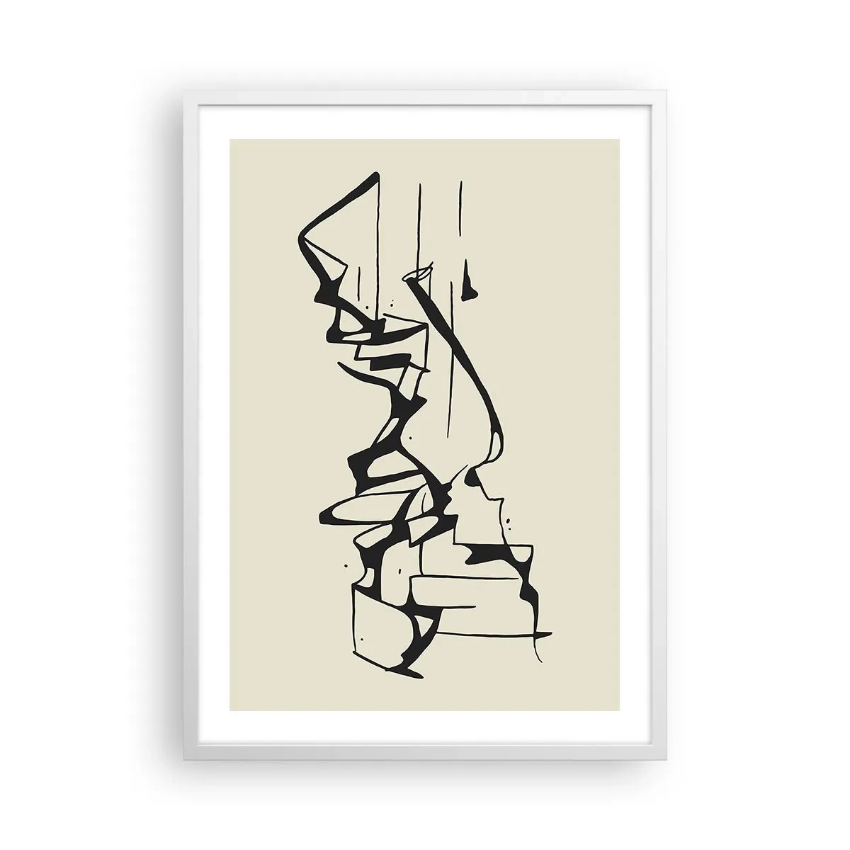 Affiche dans un cadre blanc - Poster - Peut-être un paysage - 50x70 cm