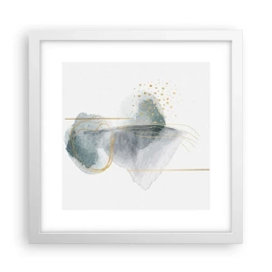 Affiche dans un cadre blanc - Poster - À propos de la relation entre le gris et l'or - 30x30 cm