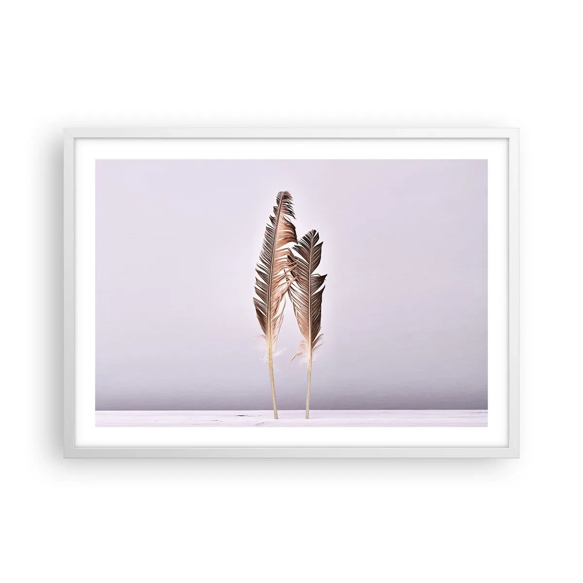 Affiche dans un cadre blanc - Poster - Face au néant - 70x50 cm