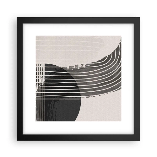 Affiche dans un cadre noir - Poster - Aller et retour - 30x30 cm