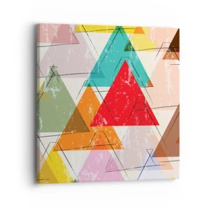 Impression sur toile - Image sur toile - Trois par trois - 40x40 cm