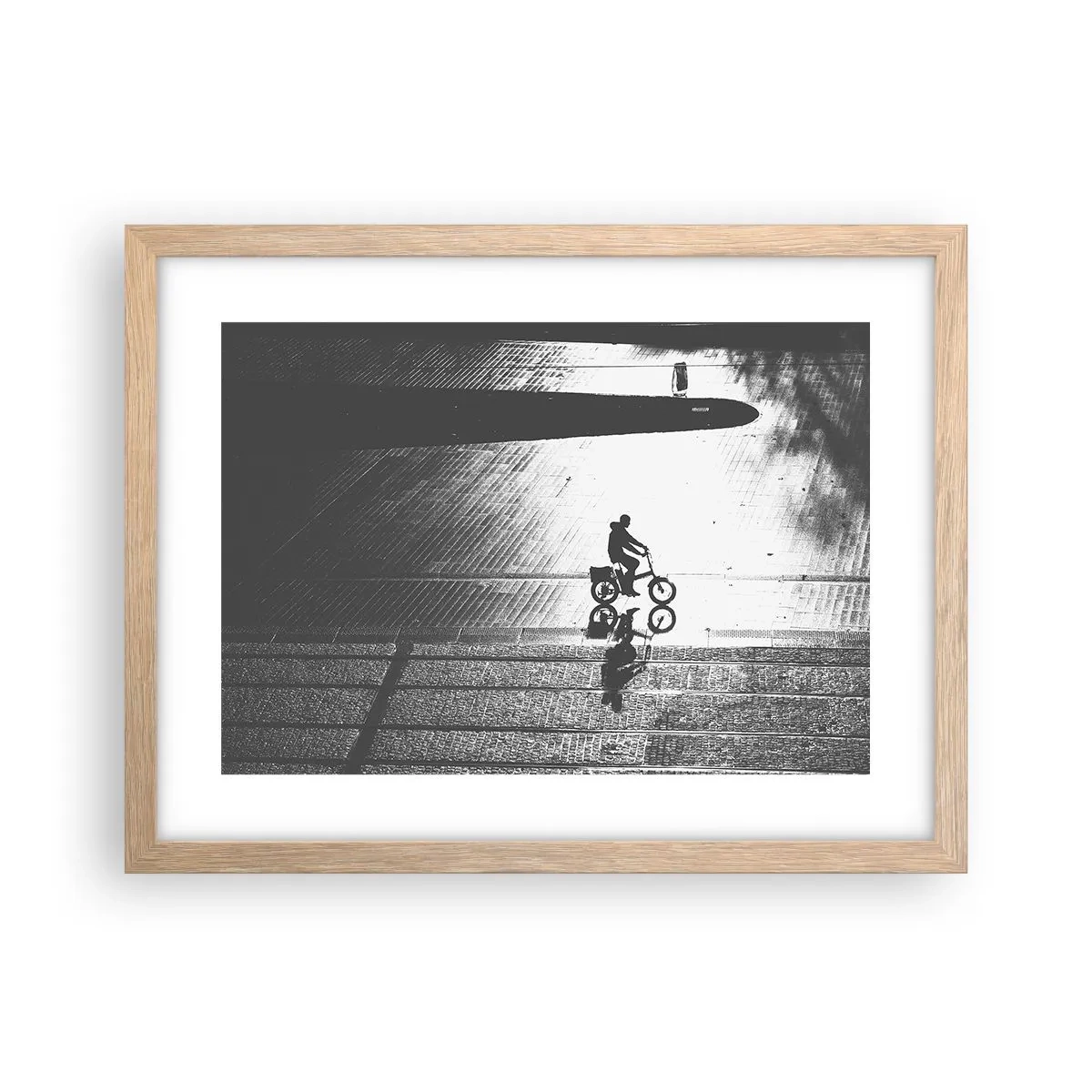 Affiche dans un chêne clair - Poster - Devant moi, à travers la ville - 40x30 cm