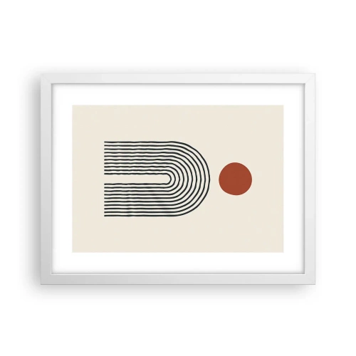 Affiche dans un cadre blanc - Poster - Le magnétisme des formes et des couleurs - 40x30 cm