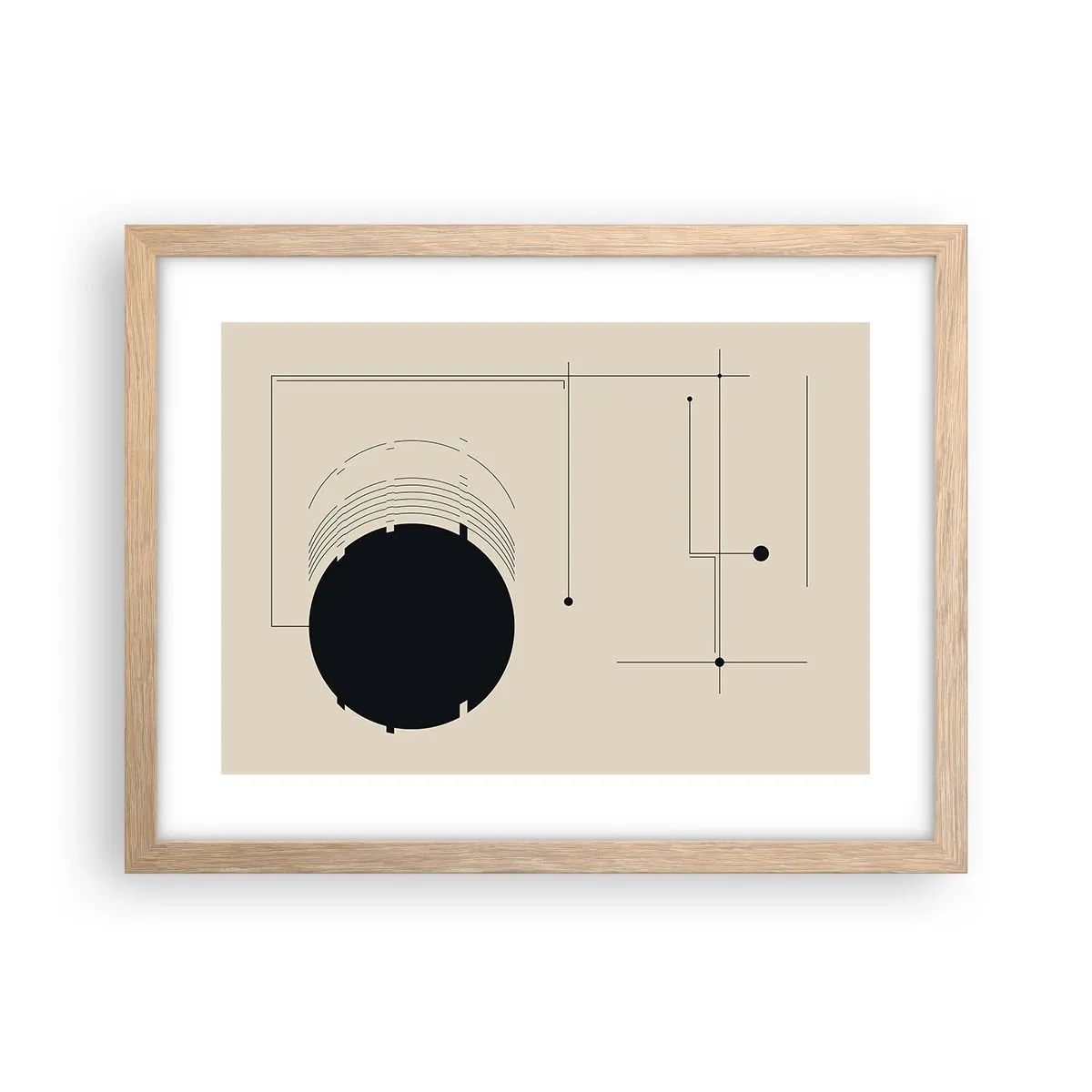 Affiche dans un chêne clair - Poster - Une composition flexible et dynamique - 40x30 cm