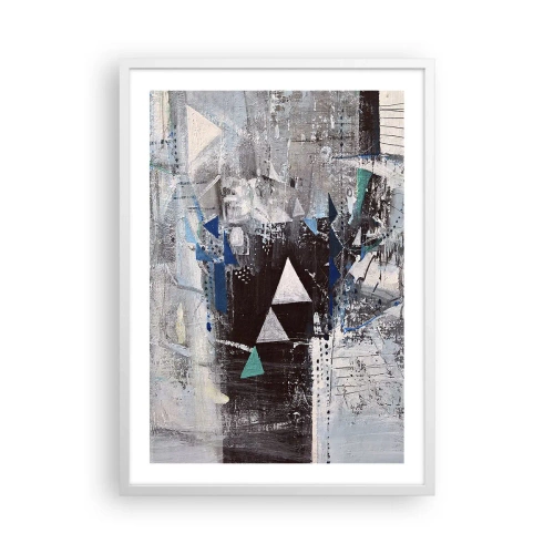 Affiche dans un cadre blanc - Poster - Ordre prioritaire des triangles - 50x70 cm