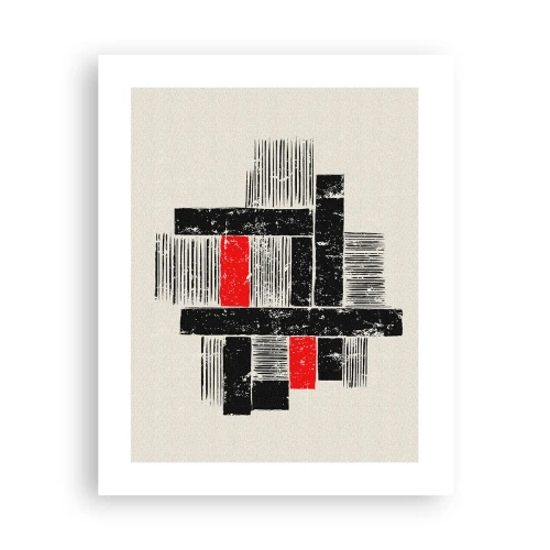 Affiche - Poster - En rouge et noir - 40x50 cm