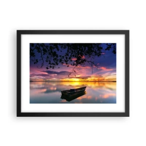 Affiche dans un cadre noir - Poster - "Tu sembles suspendu au milieu du ciel..." - 40x30 cm