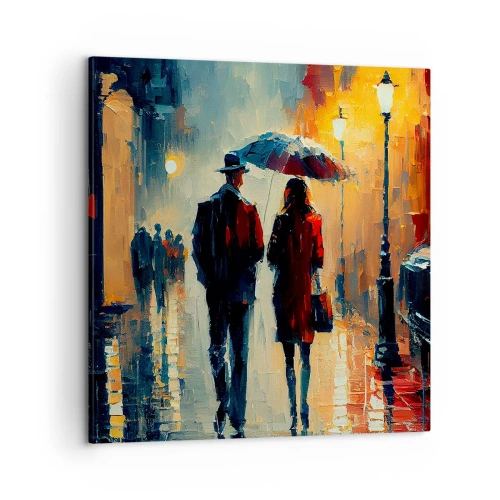Impression sur toile - Image sur toile - Histoire d'amour urbaine - 50x50 cm