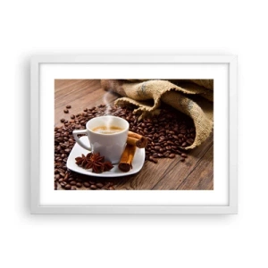 Affiche dans un cadre blanc - Poster - Saveur et arôme épicés - 40x30 cm