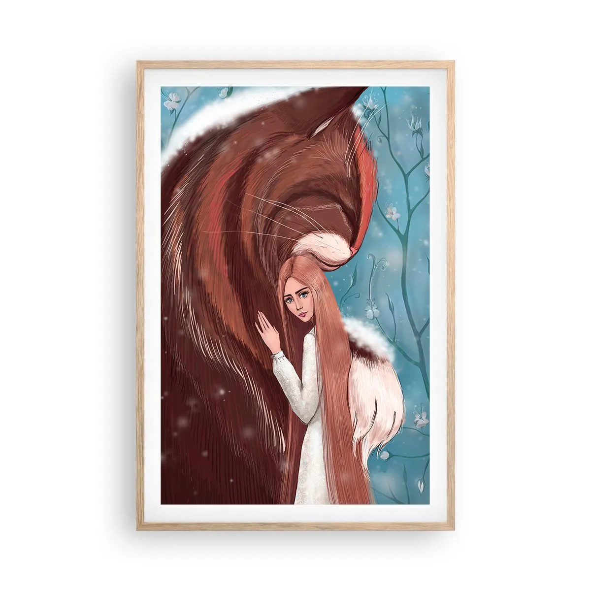 Affiche dans un chêne clair - Poster - Bienvenue dans le conte de fées - 61x91 cm