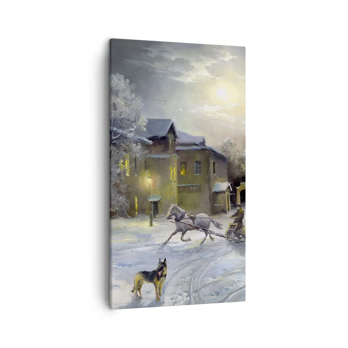 Impression sur toile - Image sur toile - La magie de l'hiver russe - 45x80 cm