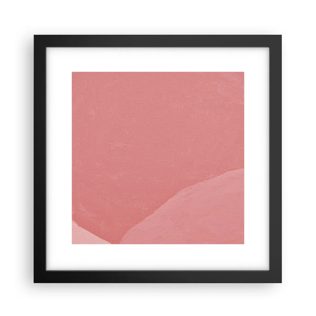 Affiche dans un cadre noir - Poster - Composition organique en rose - 30x30 cm