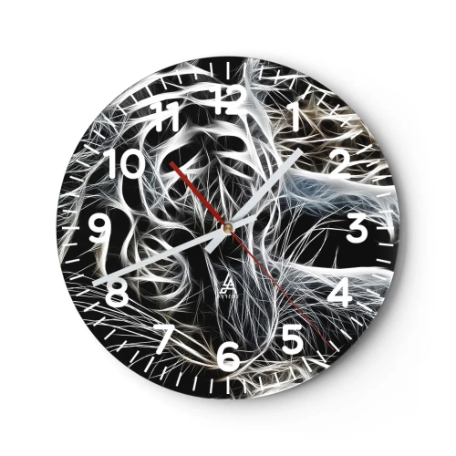 Horloge murale - Pendule murale - Une étude de la légèreté du chat - 30x30 cm