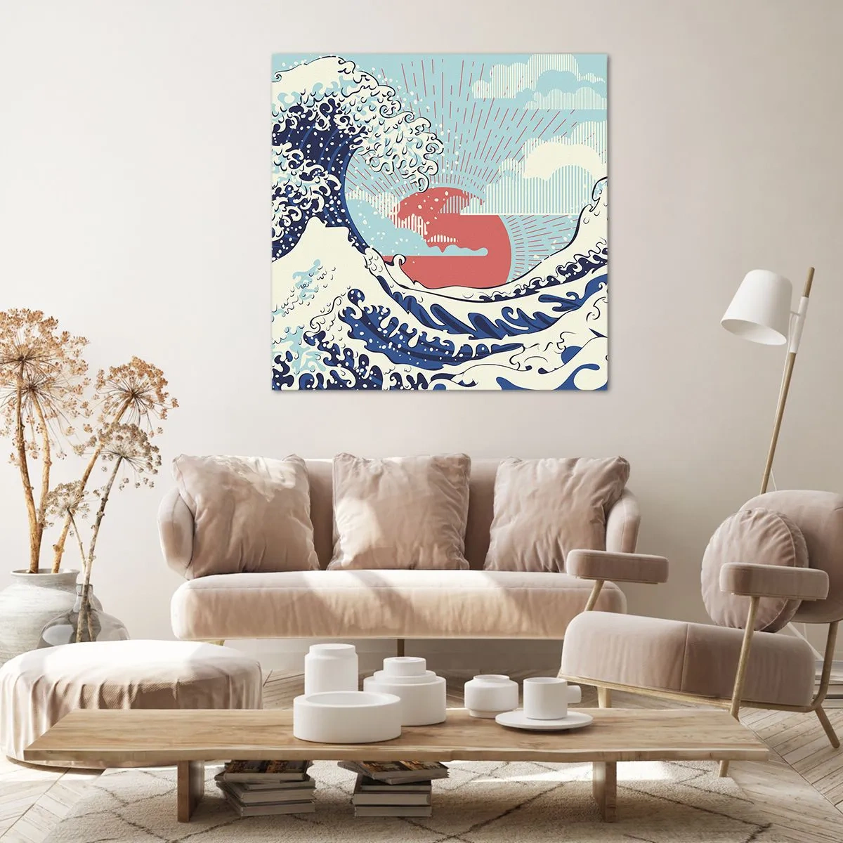 Impression sur toile - Image sur toile - D'une inspiration japonnaise - 60x60 cm