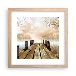 Affiche dans un chêne clair - Poster - La douce tristesse de l'automne - 30x30 cm