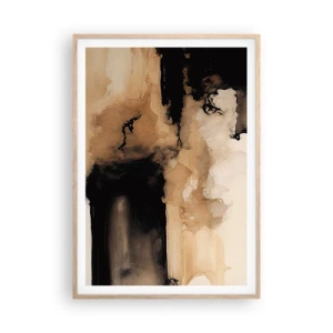 Affiche dans un chêne clair - Poster - Une abstraction intrigante - 70x100 cm