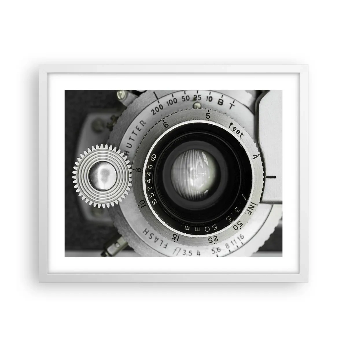 Affiche dans un cadre blanc - Poster - Histoire d'Hollywood - 50x40 cm