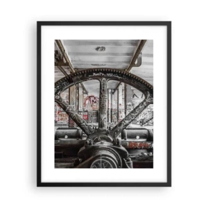 Affiche dans un cadre noir - Poster - Vie secrète d'une usine - 40x50 cm