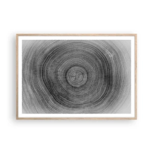 Affiche dans un chêne clair - Poster - Signe du temps - 100x70 cm