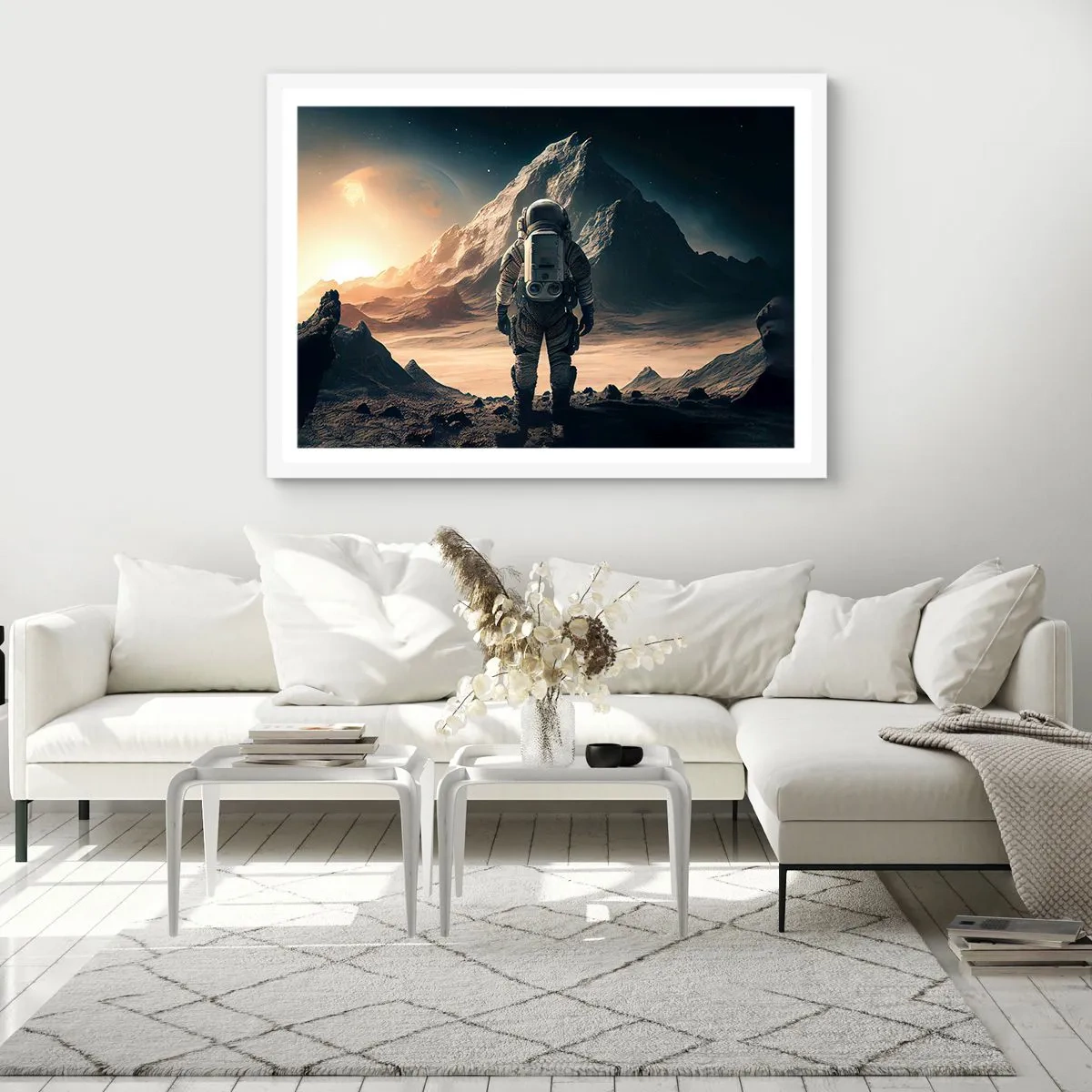 Affiche dans un cadre blanc - Poster - Nouveau défi - 50x40 cm