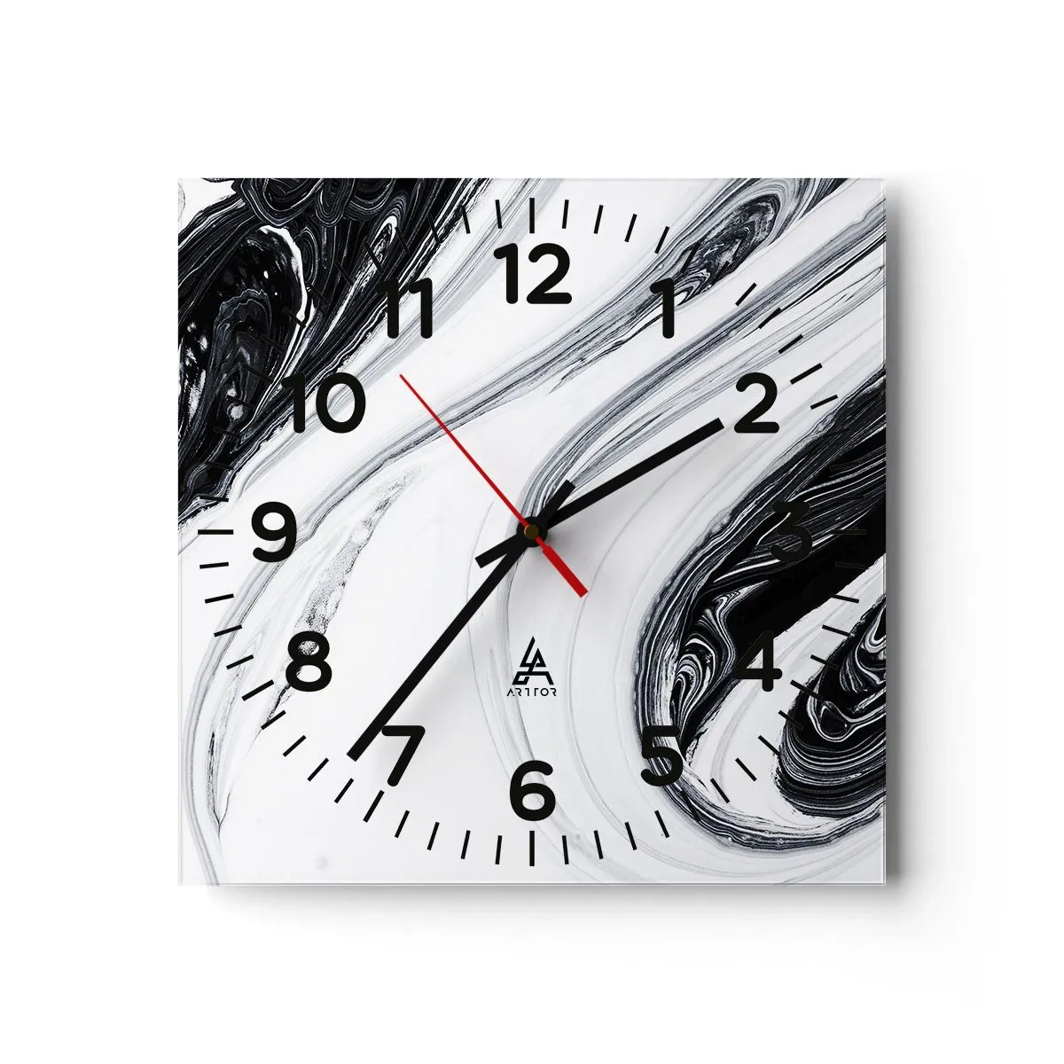 Horloge murale - Pendule murale - Une combinaison d'opposés - 30x30 cm
