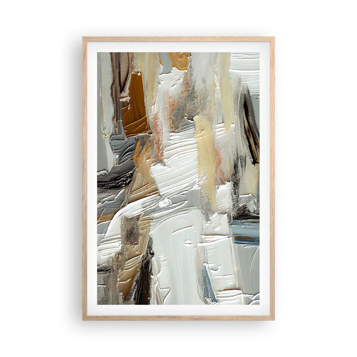 Affiche dans un chêne clair - Poster - Couches colorées - 61x91 cm