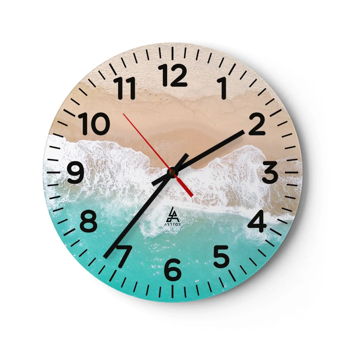 Horloge murale - Pendule murale - Caresse de l'océan - 40x40 cm