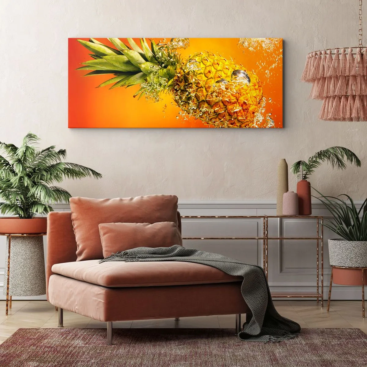 Impression sur toile - Image sur toile - Fraîcheur juteuse tropicale - 100x40 cm