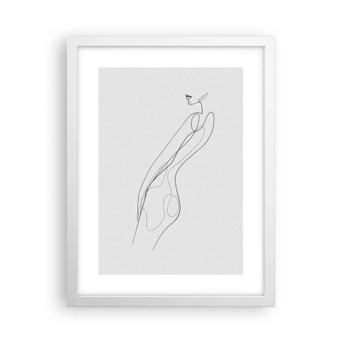 Affiche dans un cadre blanc - Poster - Juste une promesse - 30x40 cm