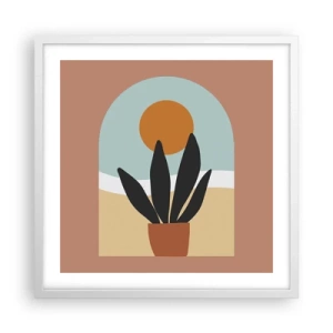 Affiche dans un cadre blanc - Poster - Petits bonheurs - 50x50 cm