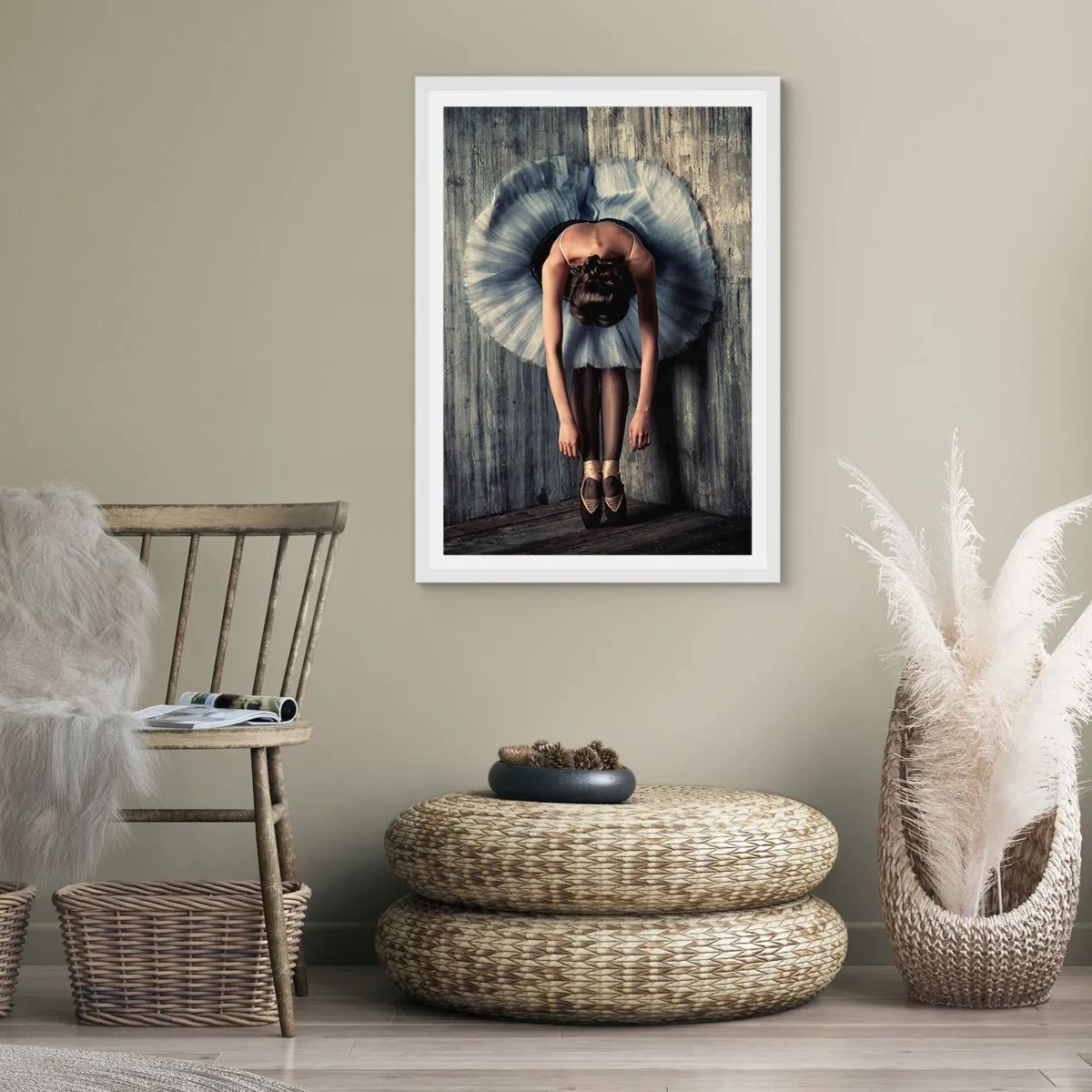 Affiche dans un cadre blanc - Poster - Quand la musique s'arrête - 61x91 cm