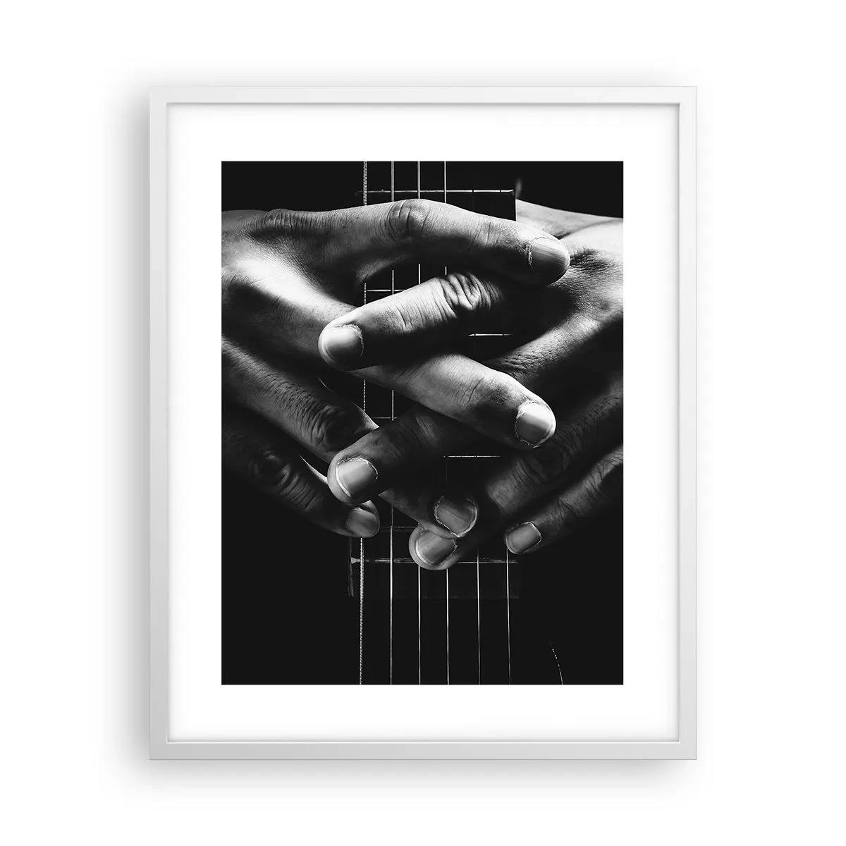 Affiche dans un cadre blanc - Poster - Prière d'artiste - 40x50 cm