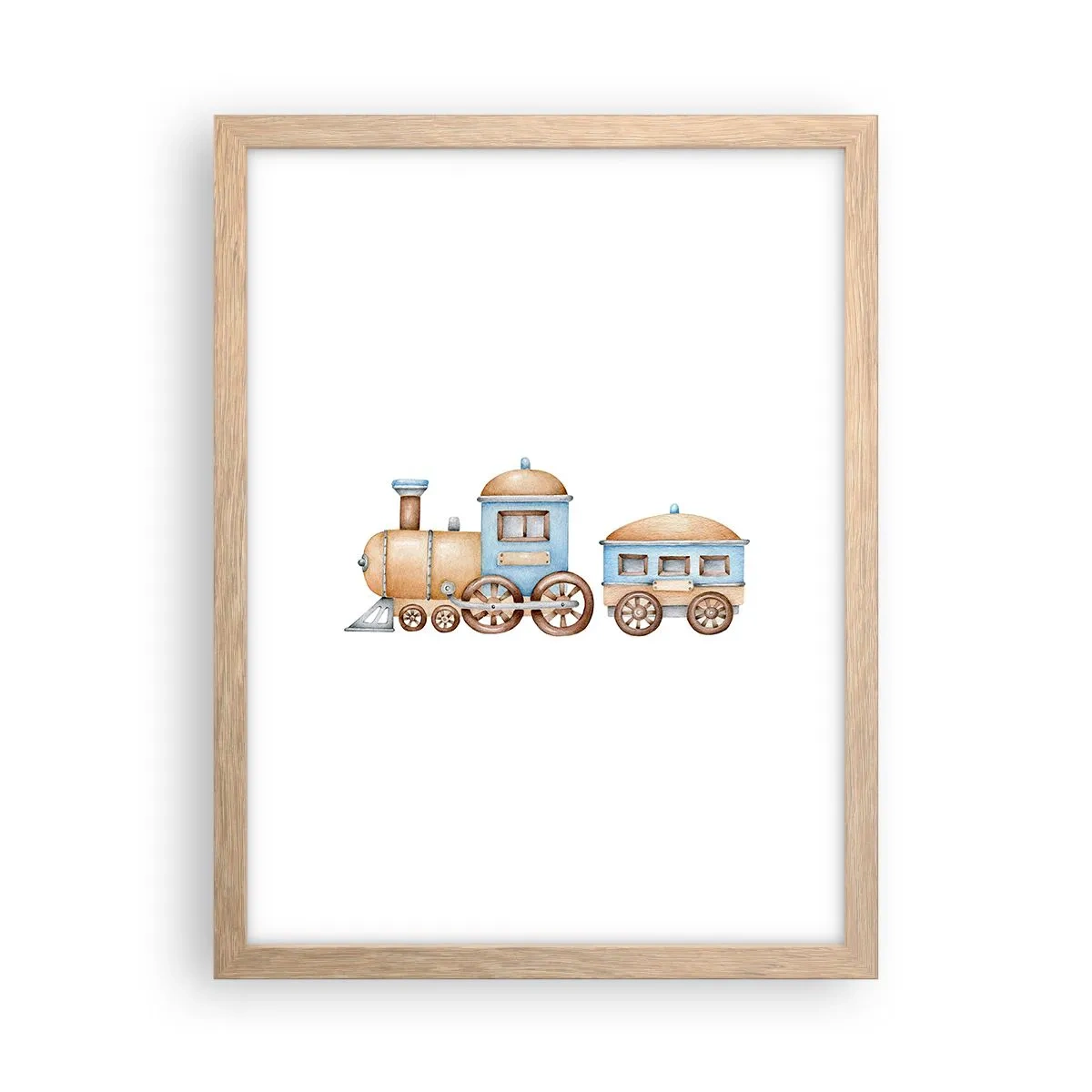 Affiche dans un chêne clair - Poster - Il est à la gare... - 30x40 cm