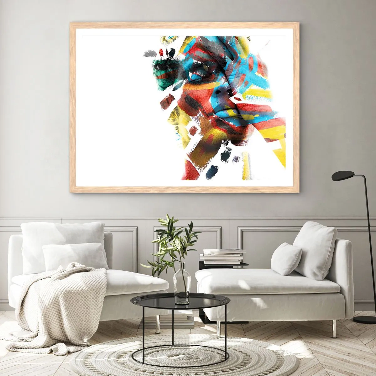 Affiche dans un chêne clair - Poster - Personnalité colorée - 70x50 cm
