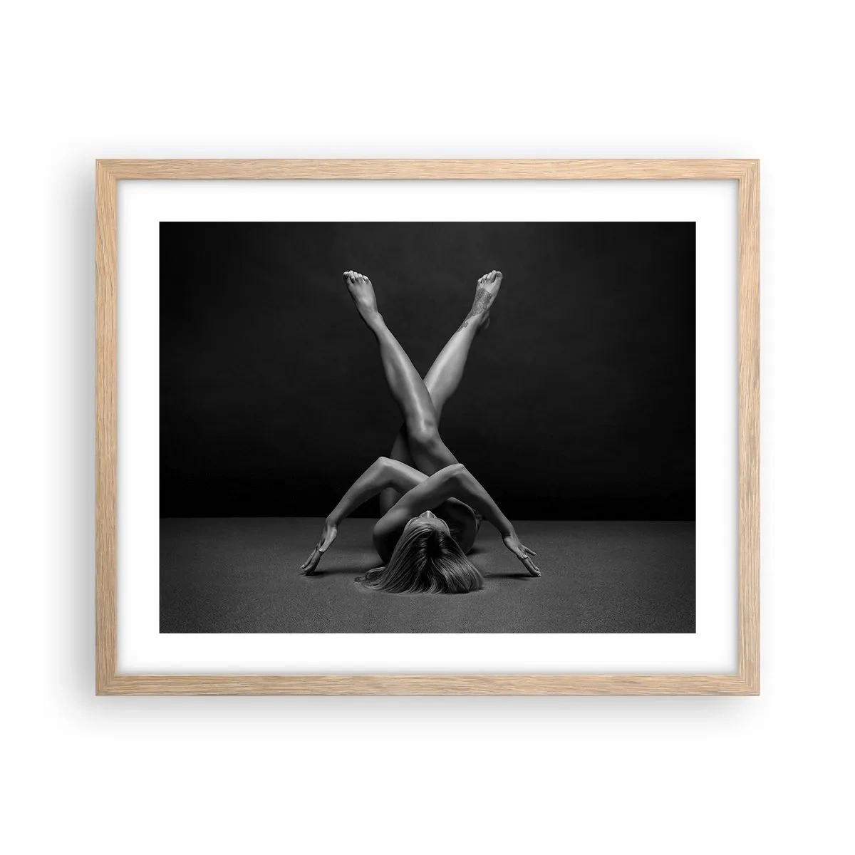 Affiche dans un chêne clair - Poster - Géométrie de la nudité - 50x40 cm