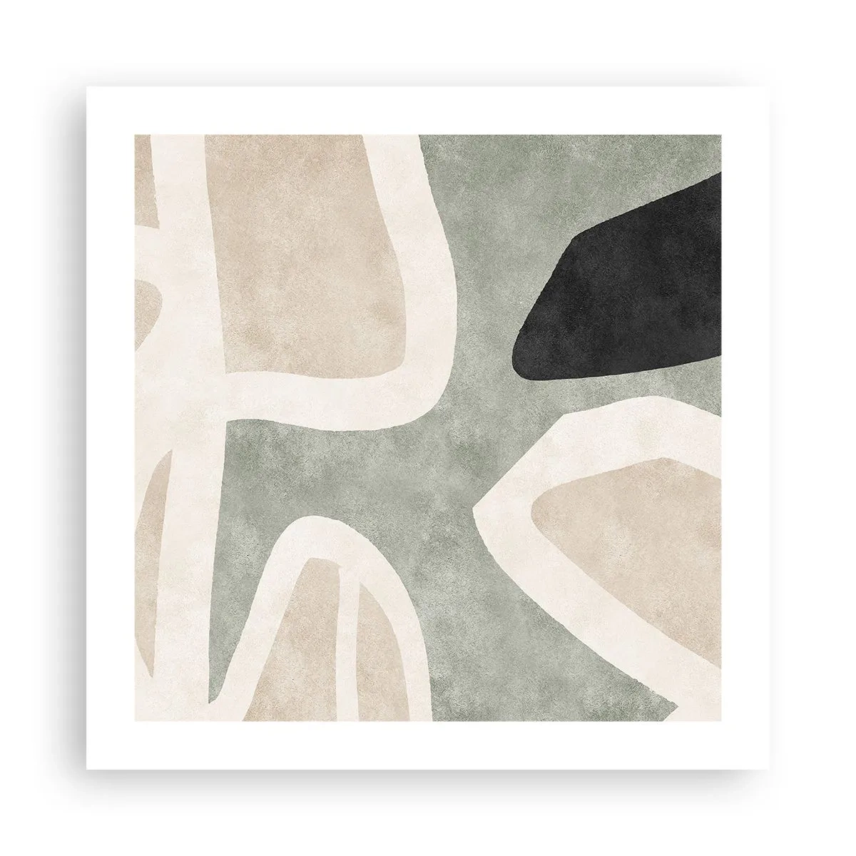 Affiche - Poster - Composition pour motif noir - 50x50 cm