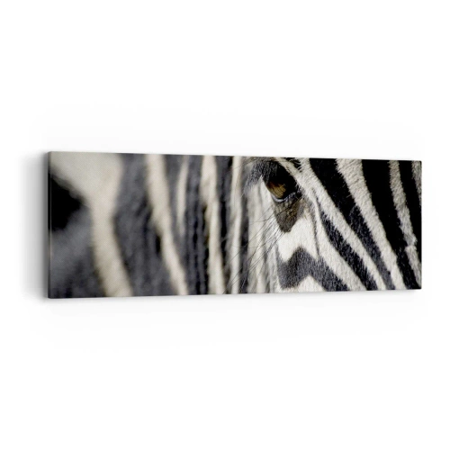 Impression sur toile - Image sur toile - Portrait en rayure - 90x30 cm