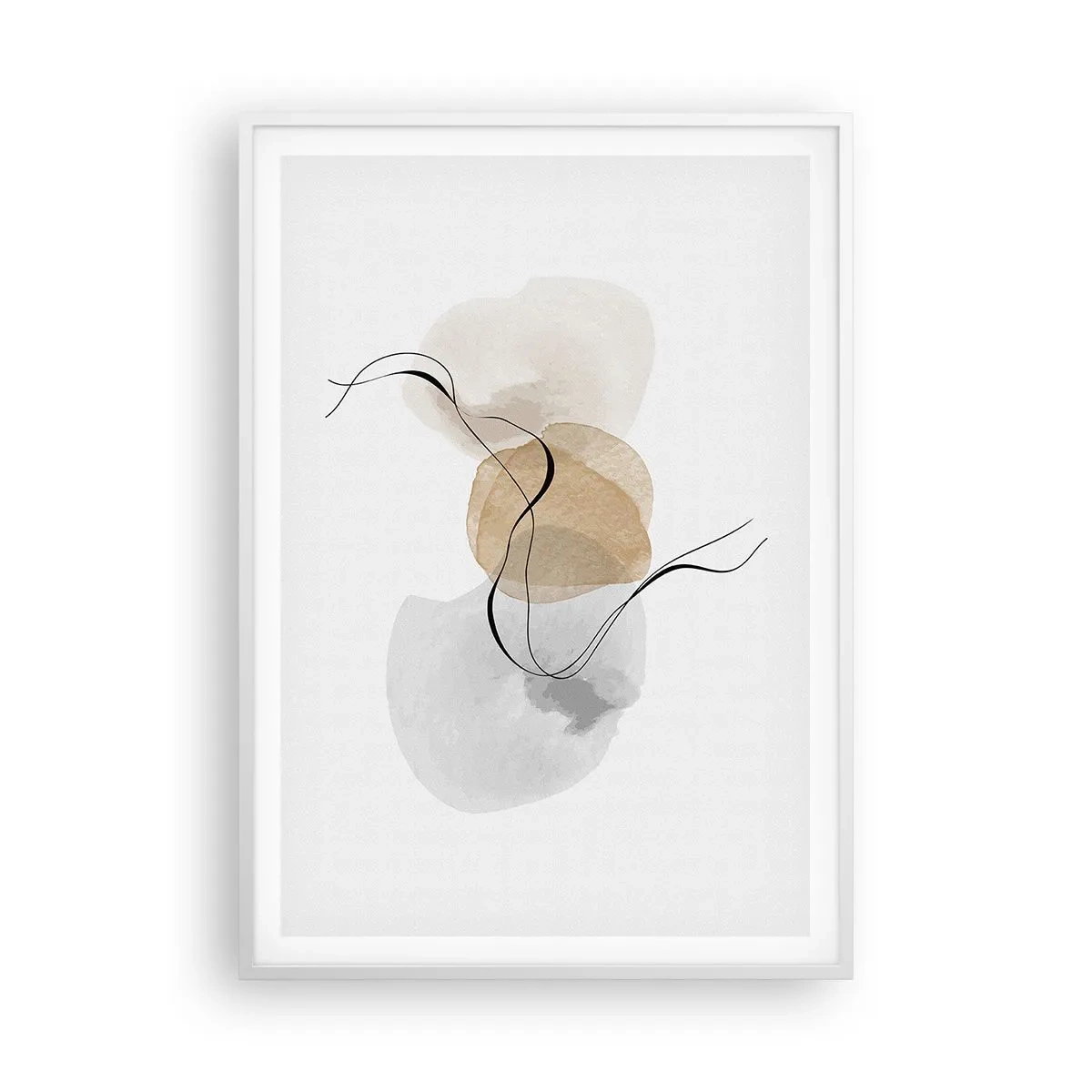Affiche dans un cadre blanc - Poster - Perles d'air - 70x100 cm