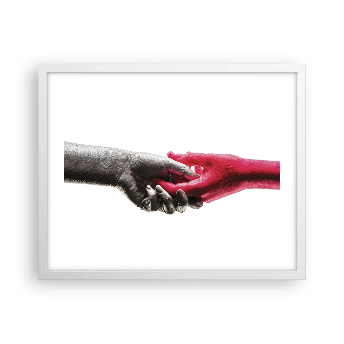 Affiche dans un cadre blanc - Poster - Ensemble, bien que différents - 50x40 cm