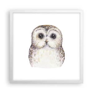 Affiche dans un cadre blanc - Poster - Regarde-moi dans les yeux - 40x40 cm