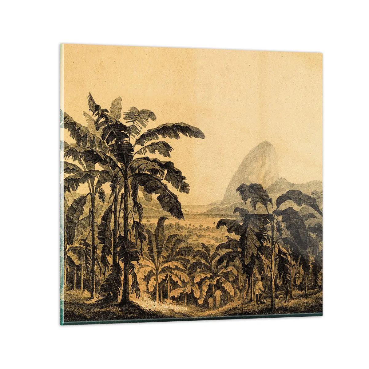 Impression sur verre - Image sur verre - Dans un climat colonial - 40x40 cm