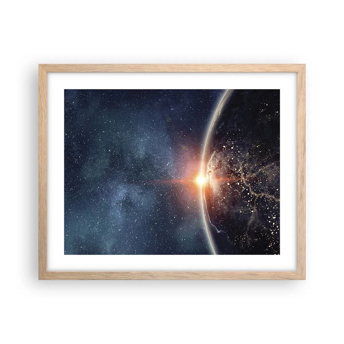 Affiche dans un chêne clair - Poster - Dans une nouvelle perspective - 50x40 cm