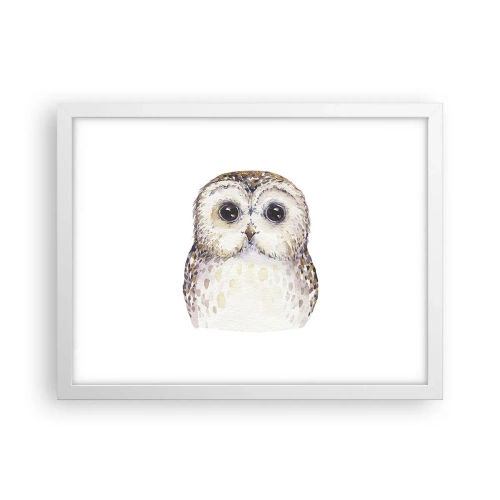 Affiche dans un cadre blanc - Poster - Regarde-moi dans les yeux - 40x30 cm