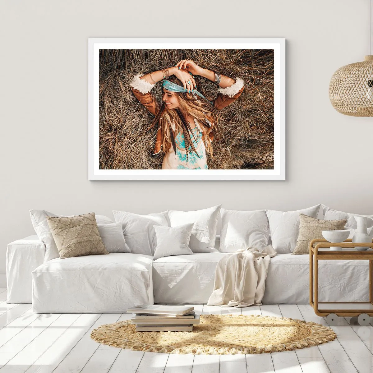 Affiche dans un cadre blanc - Poster - En route vers les années d'amour - 91x61 cm